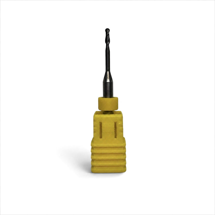 Aidite AMD-500/AMD-500DC zirconia milling bur with yellow handle centered on a white background