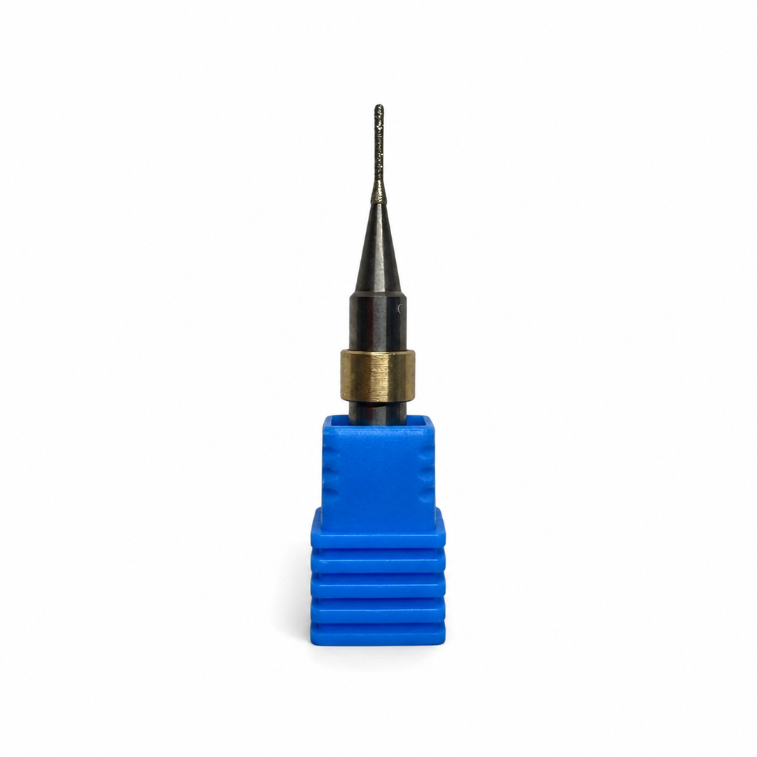 Aidite AMW-400-AMM-520-Pro glass ceramic milling bur in blue tool holder