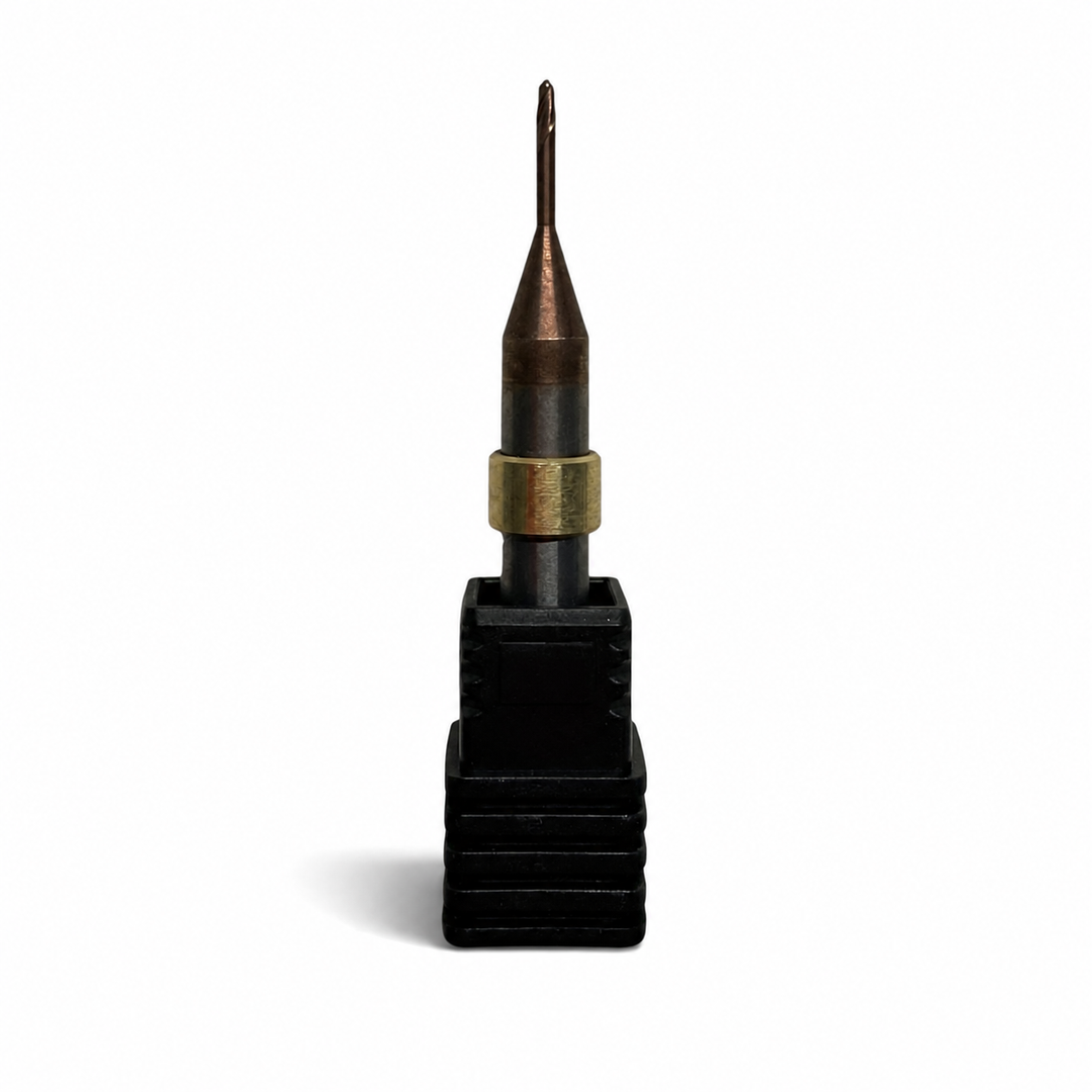 Aidite AMW-400 Series premill metal milling bur in a black tool holder on a white background.