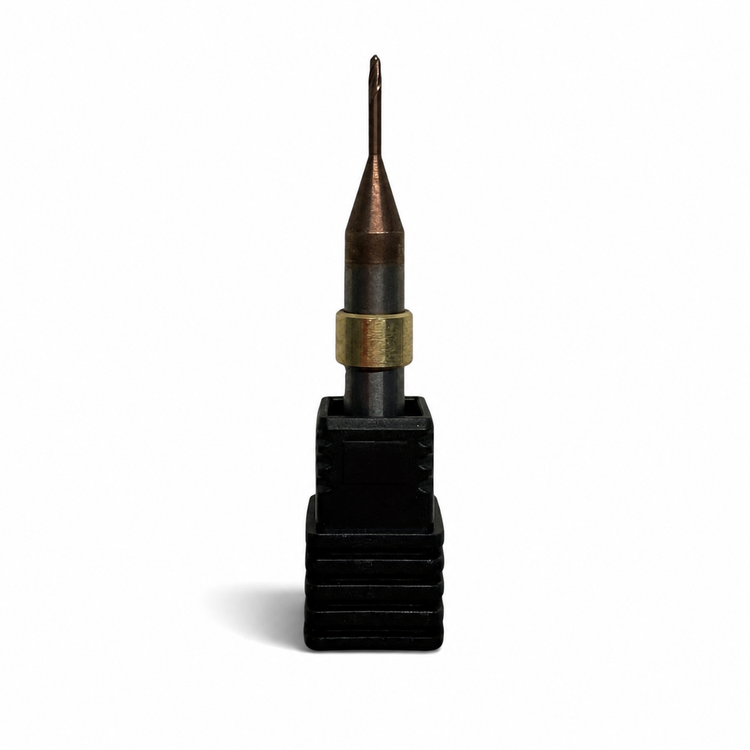 Aidite AMW-400 Series premill metal milling bur in a black tool holder on a white background.