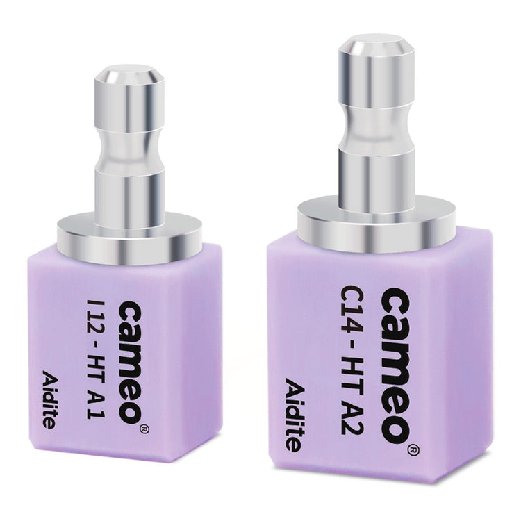 Aidite cameo glass ceramic CAD/CAM blocks with metal mandrels
