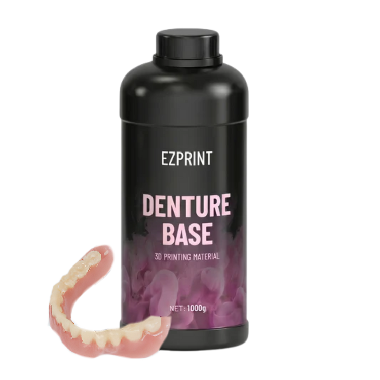 Aidite EZPRINT Denture Base Resin 3D printing material with printed denture base