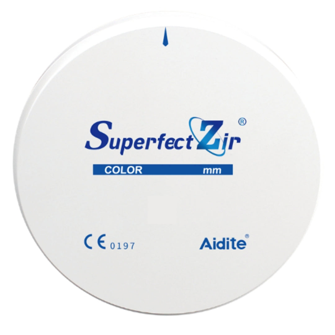 Aidite SuperfectZir SHTC pre-shaded zirconia disc
