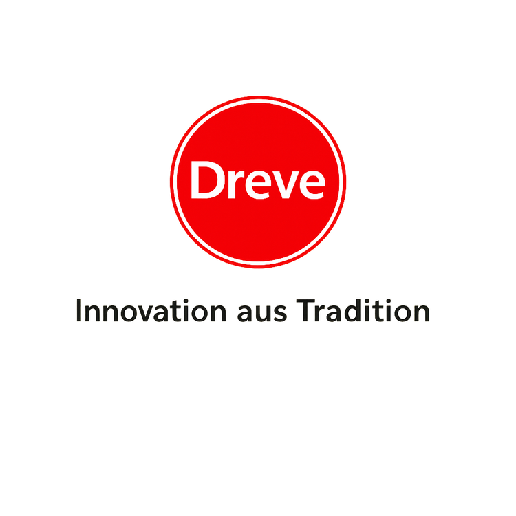Dreve red circular logo with the tagline “Innovation aus Tradition”