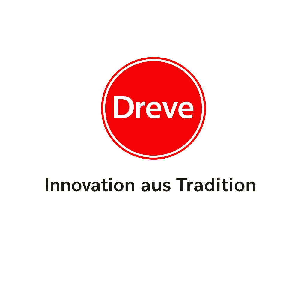 Dreve red circular logo with the tagline “Innovation aus Tradition”