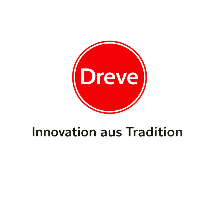 Dreve red circular logo with the tagline “Innovation aus Tradition”