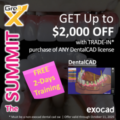 exocad DentalCAD 2025 Gro3X Summit Promos